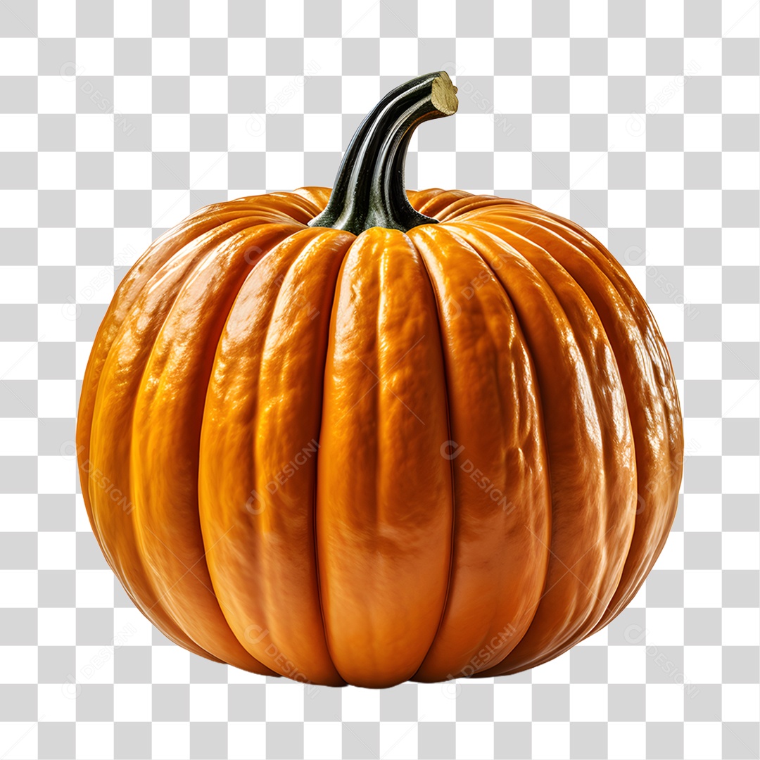 Cabeça de Abóbora Halloween Elemento 3D para Composição PNG Transparente