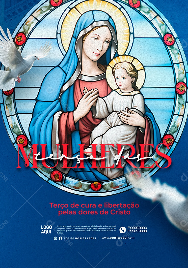 Igreja Católica Terça Das Mulheres Social Media PSD Editável