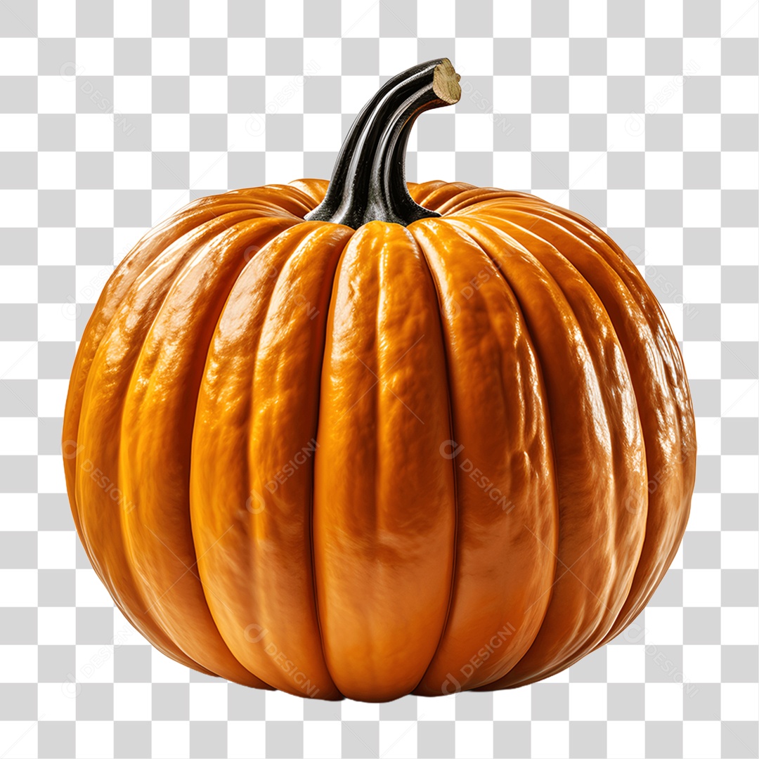Cabeça de Abóbora Halloween Elemento 3D para Composição PNG Transparente