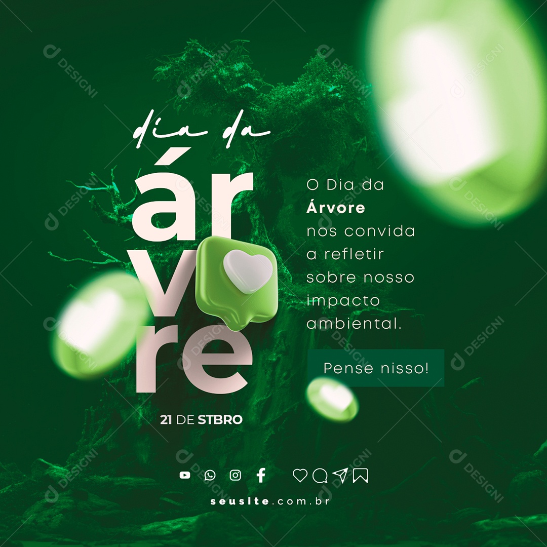 Dia da Árvore 21 de Setembro Social Media PSD Editável