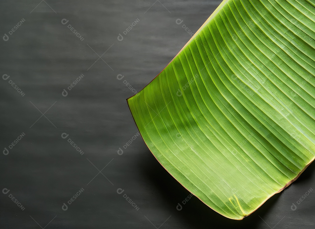Folha de bananeira em branco tradicional com especiarias