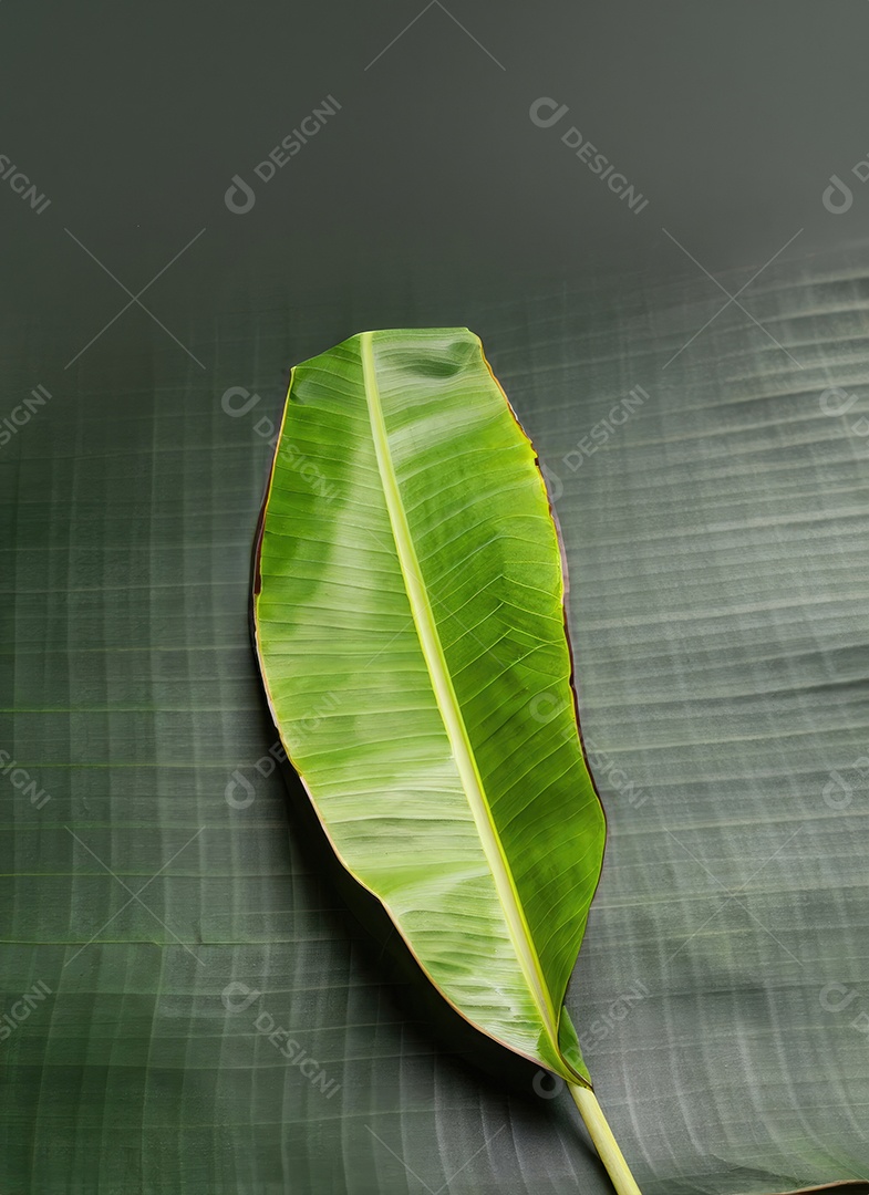 Folha de bananeira em branco tradicional com especiarias