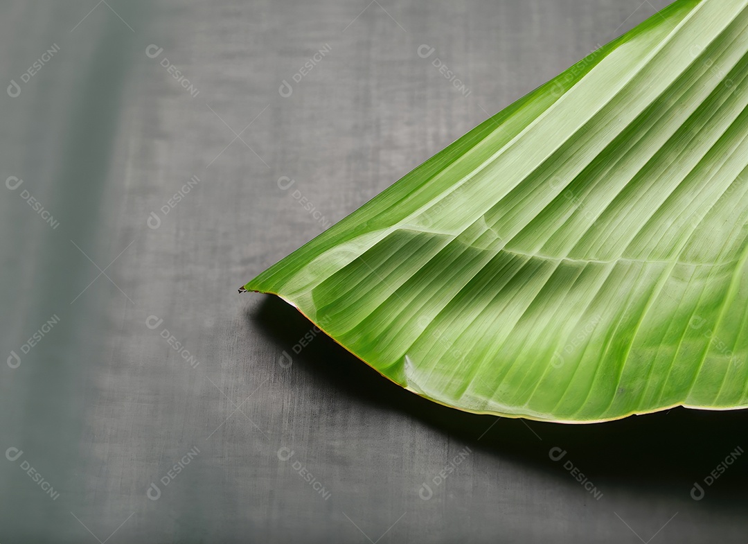 Folha de bananeira em branco tradicional com especiarias