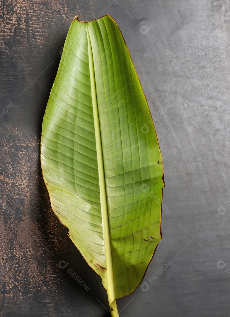 Folha de bananeira em branco tradicional com especiarias