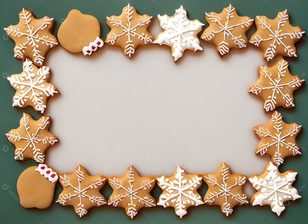 Biscoitos de gengibre caseiros de Natal fofos