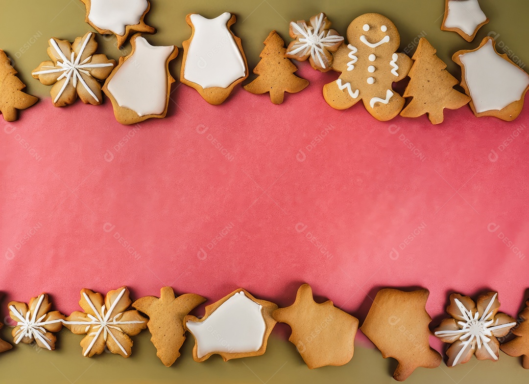 Biscoitos de gengibre caseiros de Natal fofos