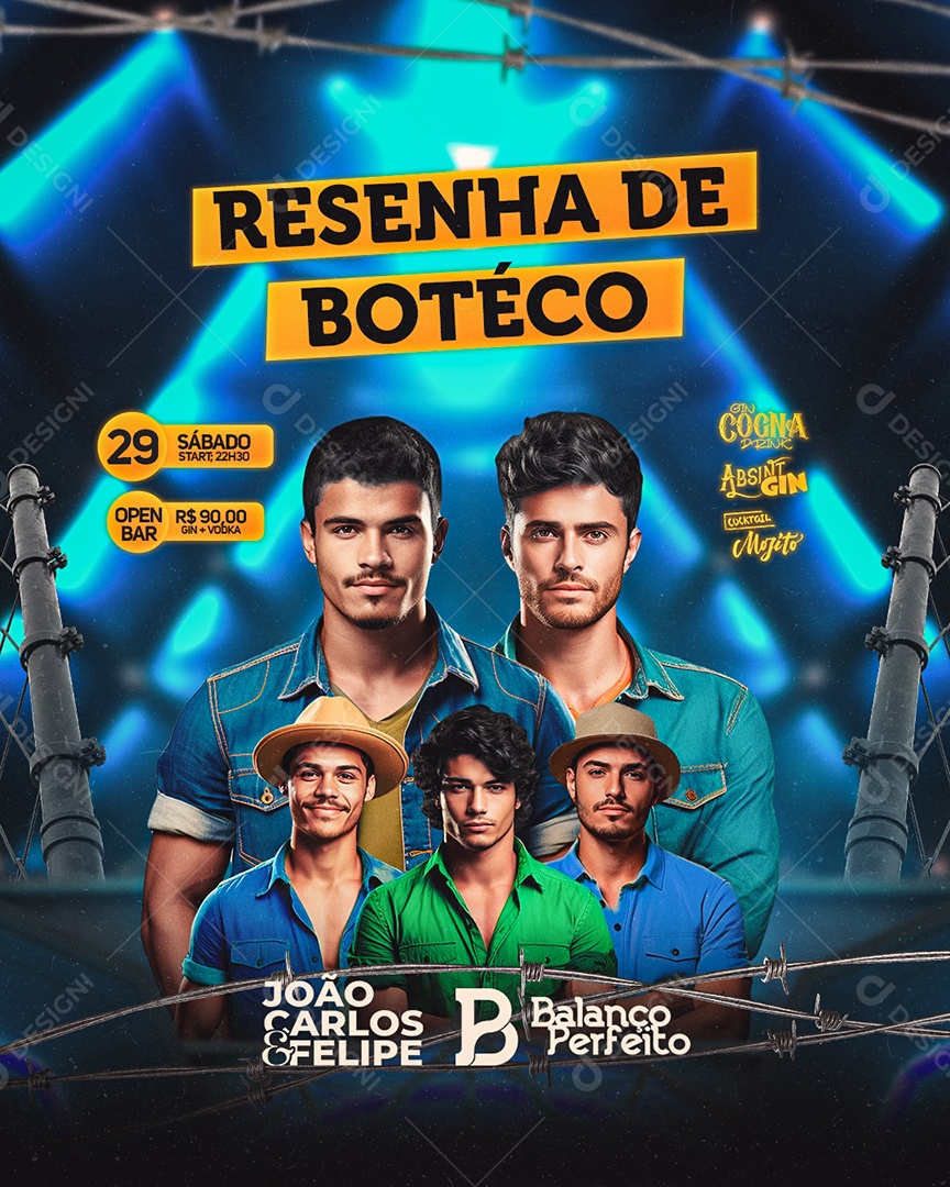 Botéco João Carlos & Felipe Balanço Perfect Social Media PSD Editable Flyer Review