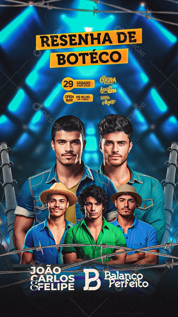 Story Flyer Resenha De Botéco João Carlos & Felipe Balanço Perfeito Social Media PSD Editável