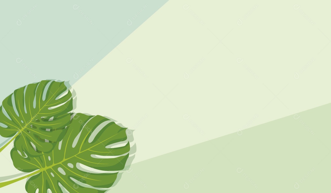 Background com Folhas Ilustração Vetor EPS Editável