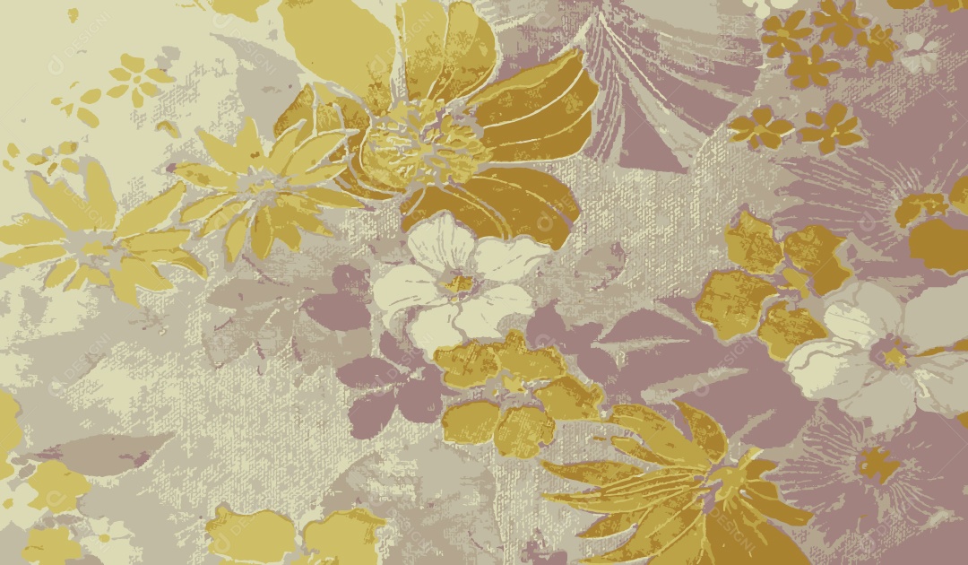 Textura de Flores Ilustração Vetor EPS