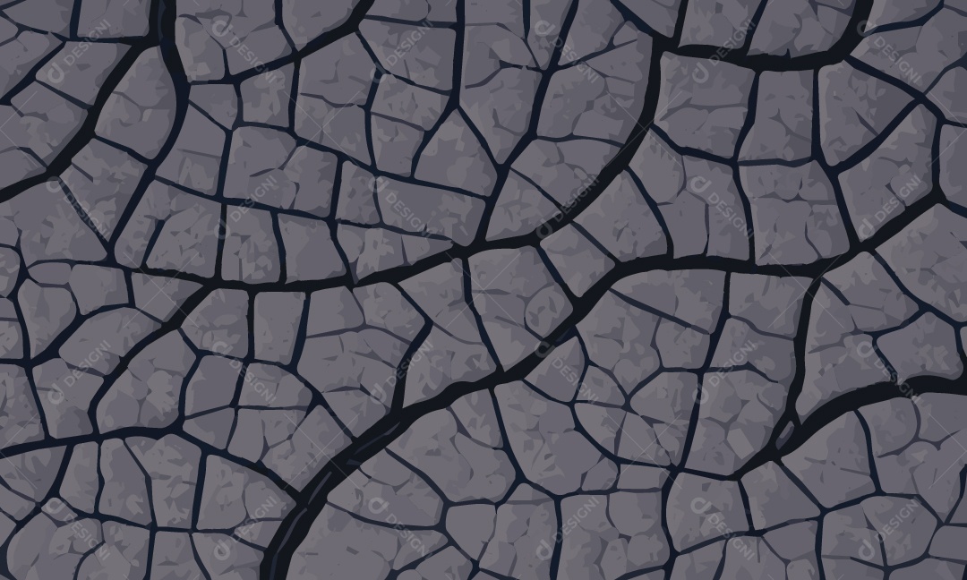 Textura de Solo Rachado e Seco Ilustração Vetor EPS