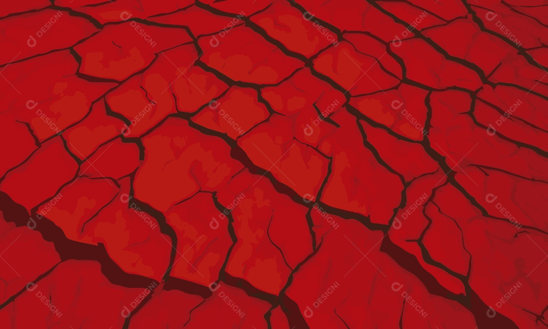 Textura de Solo Rachado e Seco Ilustração Vetor EPS