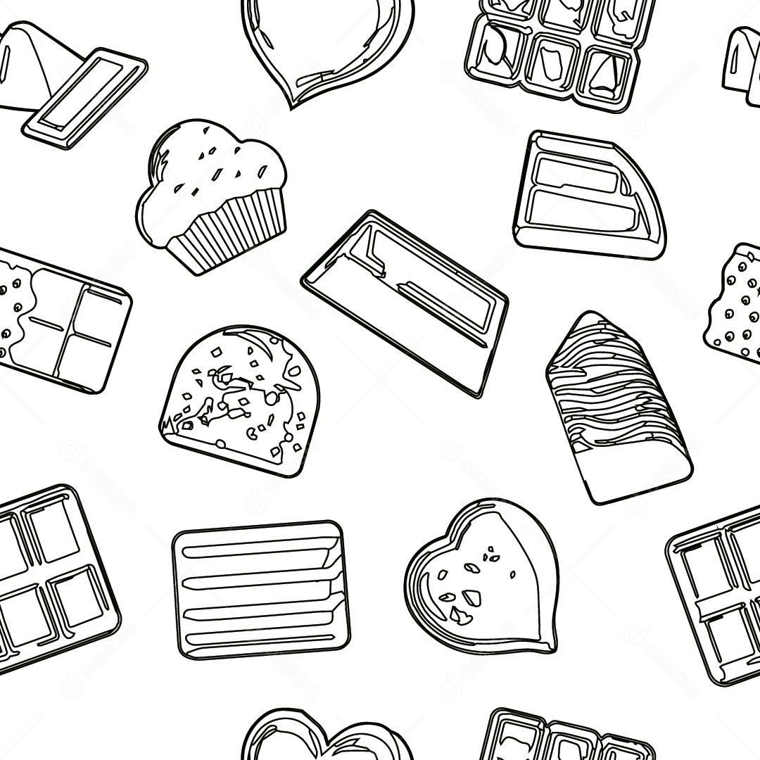 Padrão de Chocolate Desenho Vetor EPS