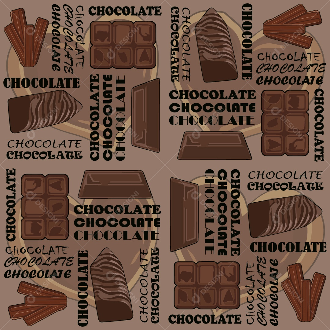 Padrão de Chocolate Ilustração Vetor EPS