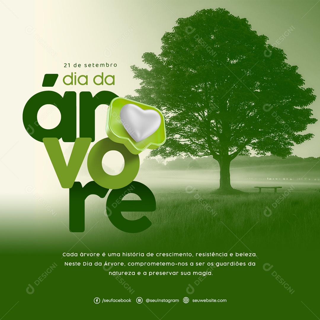 Dia Da Árvore 21 De Setembro Social Media PSD Editável