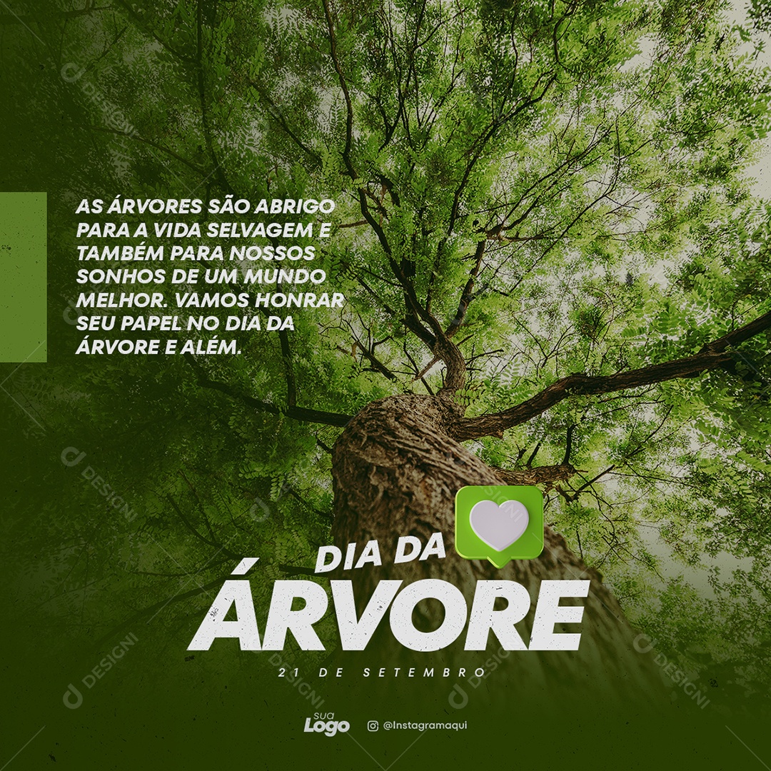 Social Media Abrigo Para Vida Selvagem 21 De Setembro Dia Da Árvore PSD Editável