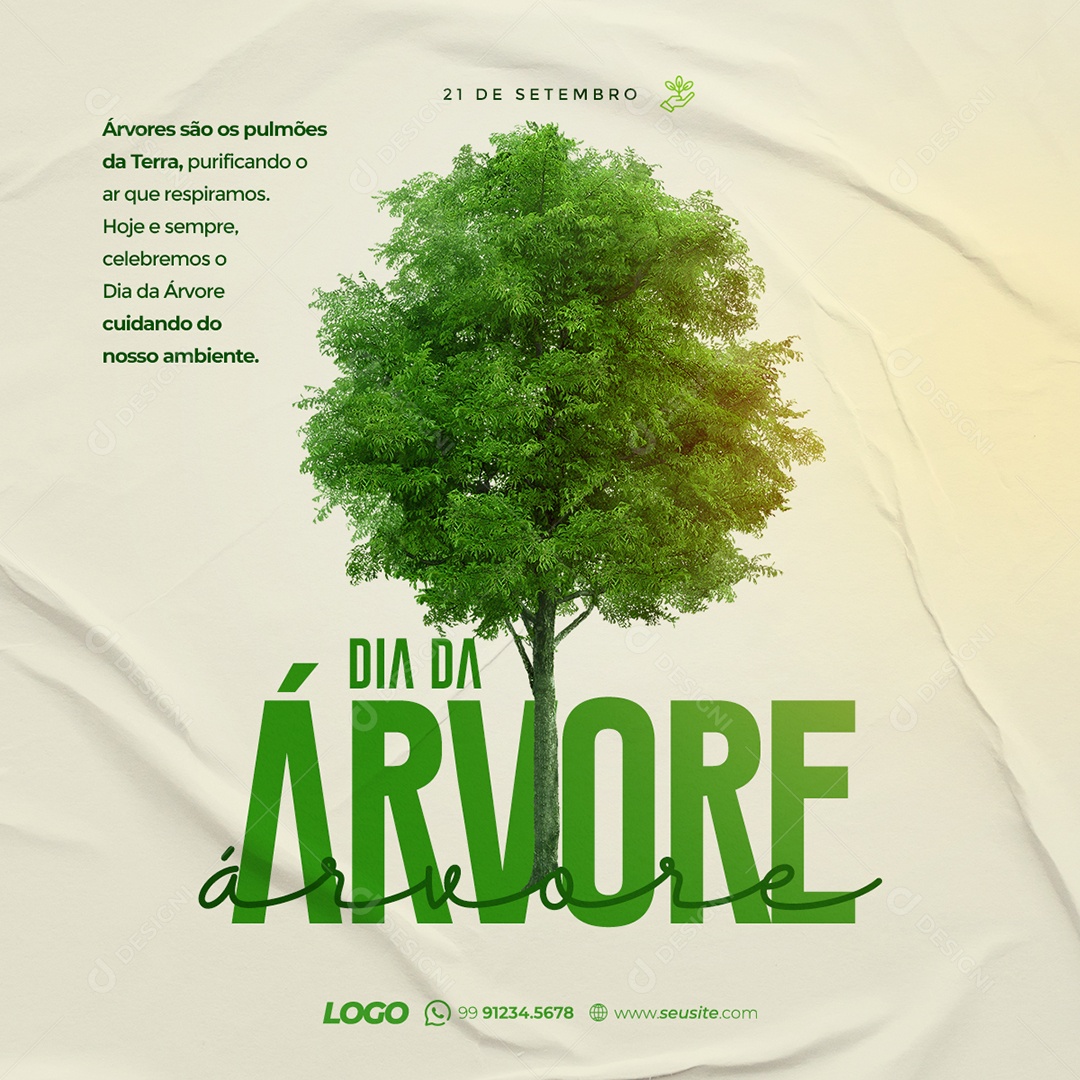 Social Media Dia Da Árvore Pulmões Da Terra PSD Editável