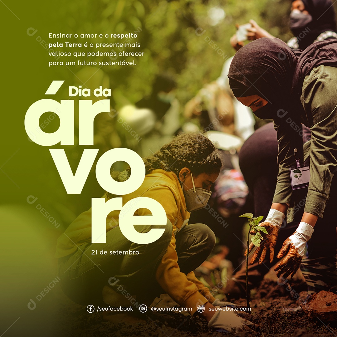 Social Media Dia Da Árvore 21 De Setembro PSD Editável