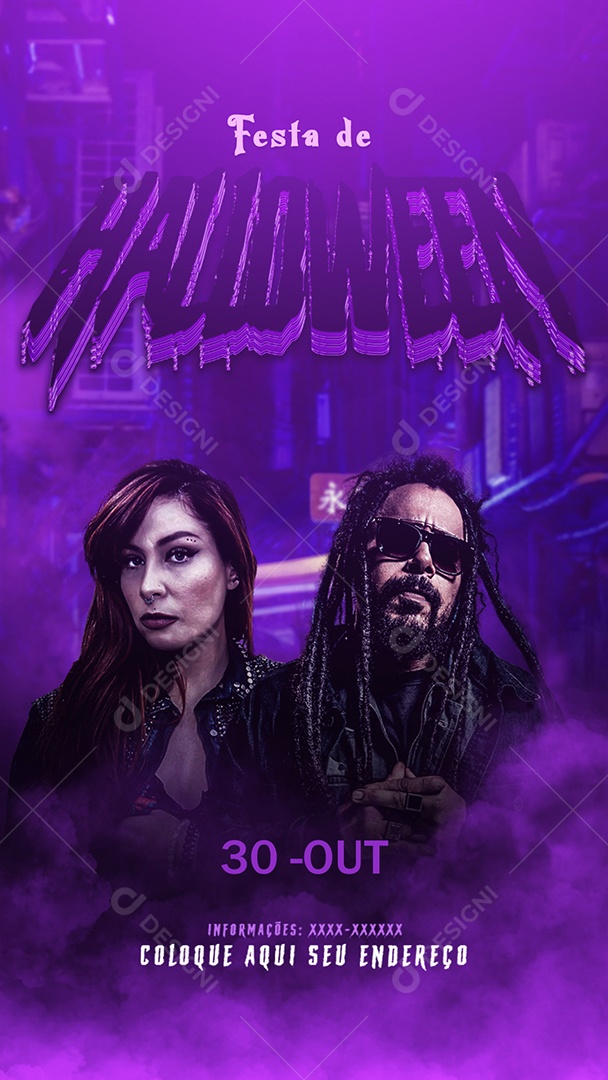 Flyer Story Festa De Halloween Social Media PSD Editável