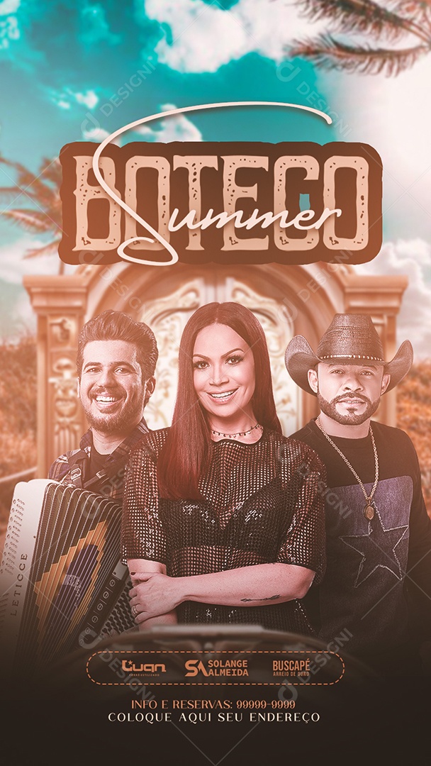 Flyer Story Boteco Summer Social Media PSD Editável