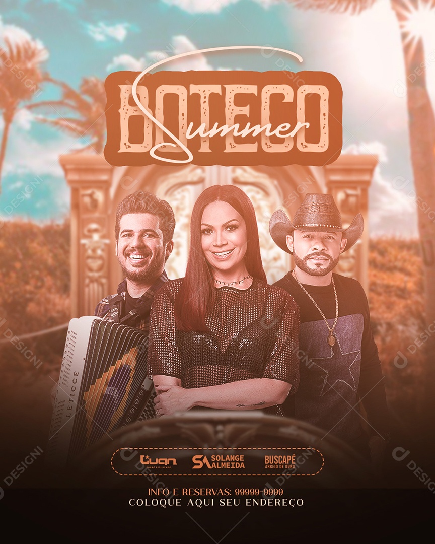 Social Media Flyer Boteco Summer PSD Editável