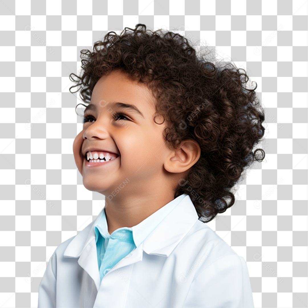 Criança com Fantasia de Médico PNG Transparente