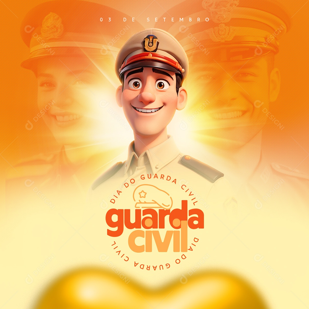 Dia Do Guarda Civil 03 De Setembro Social Media PSD Editável