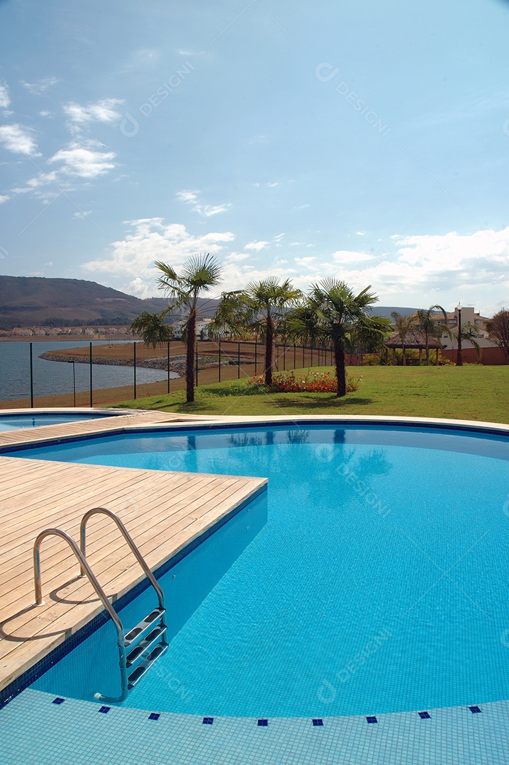 Linda vista de uma aréa de laser