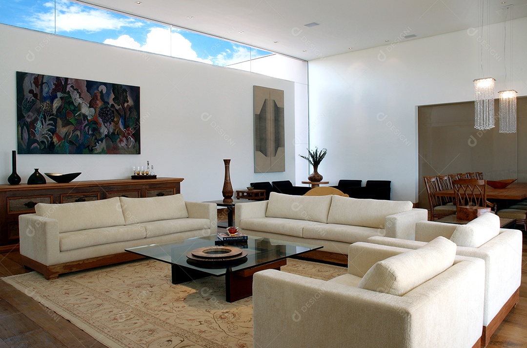 Linda sala moderna e minimalista