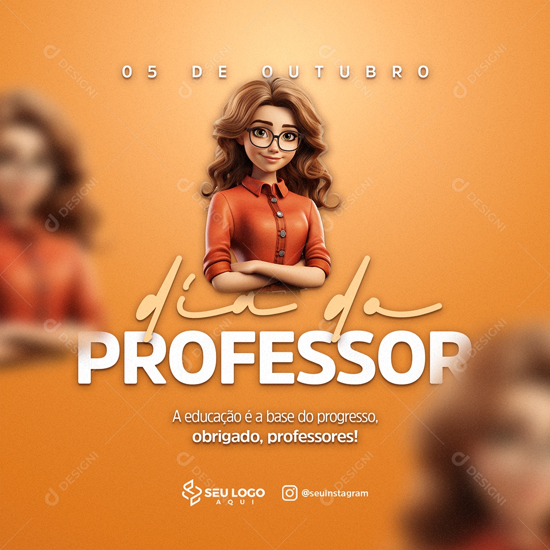 Social Media Dia Intencional Do Professor 05 De Outubro PSD Editável