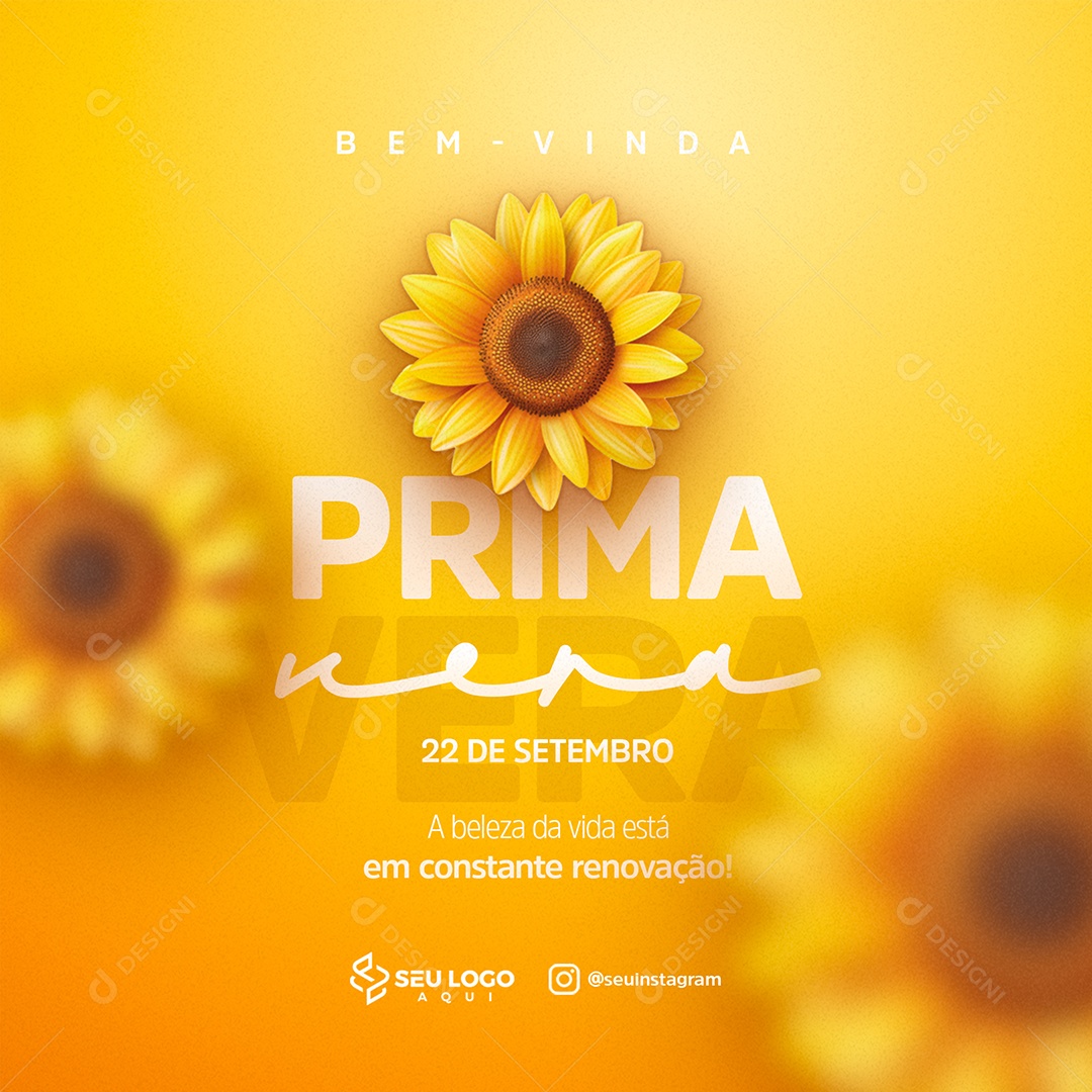 Social Media Primavera a Beleza Da Vida PSD Editável