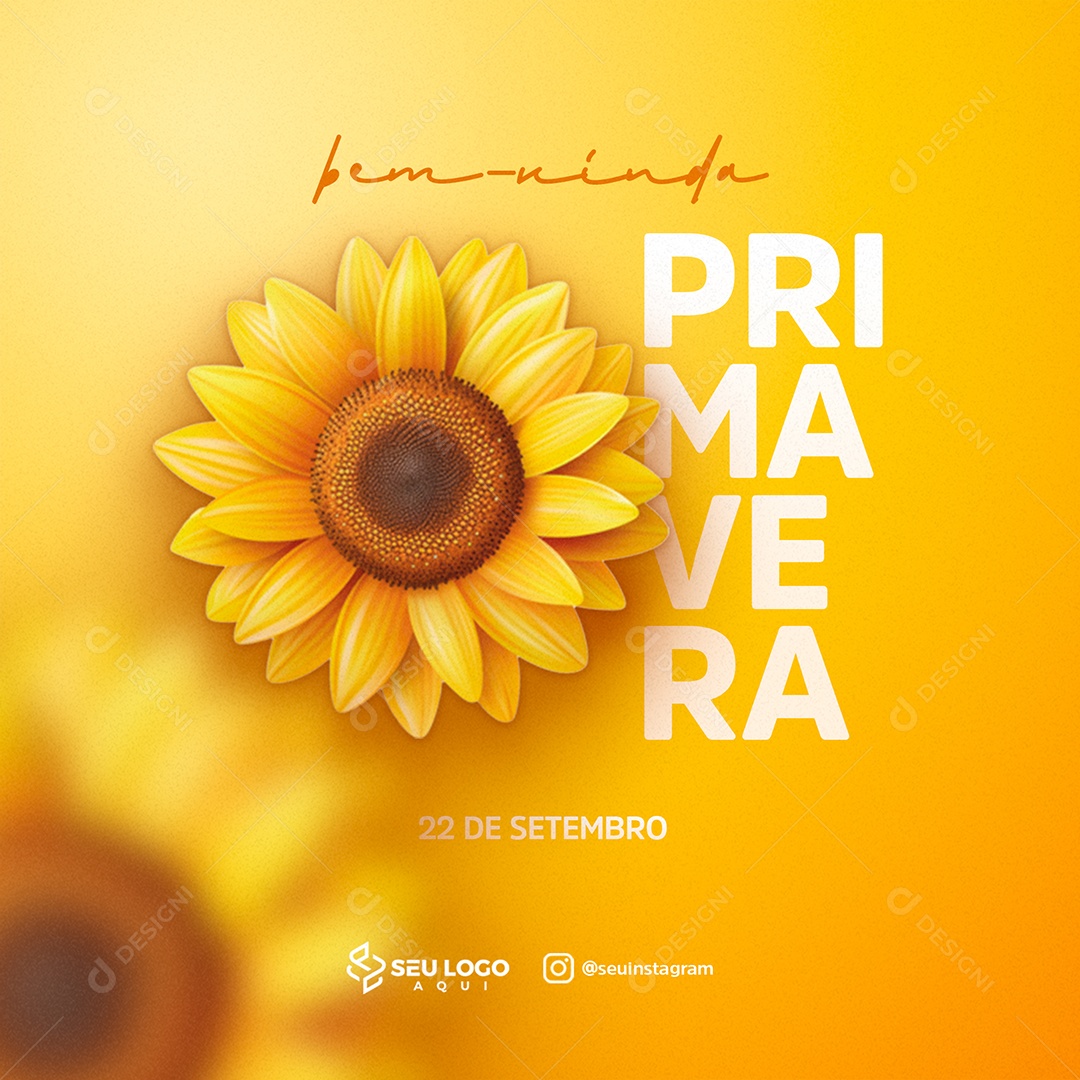 Bem Vinda Primavera 22 De Setembro Social Media PSD Editável