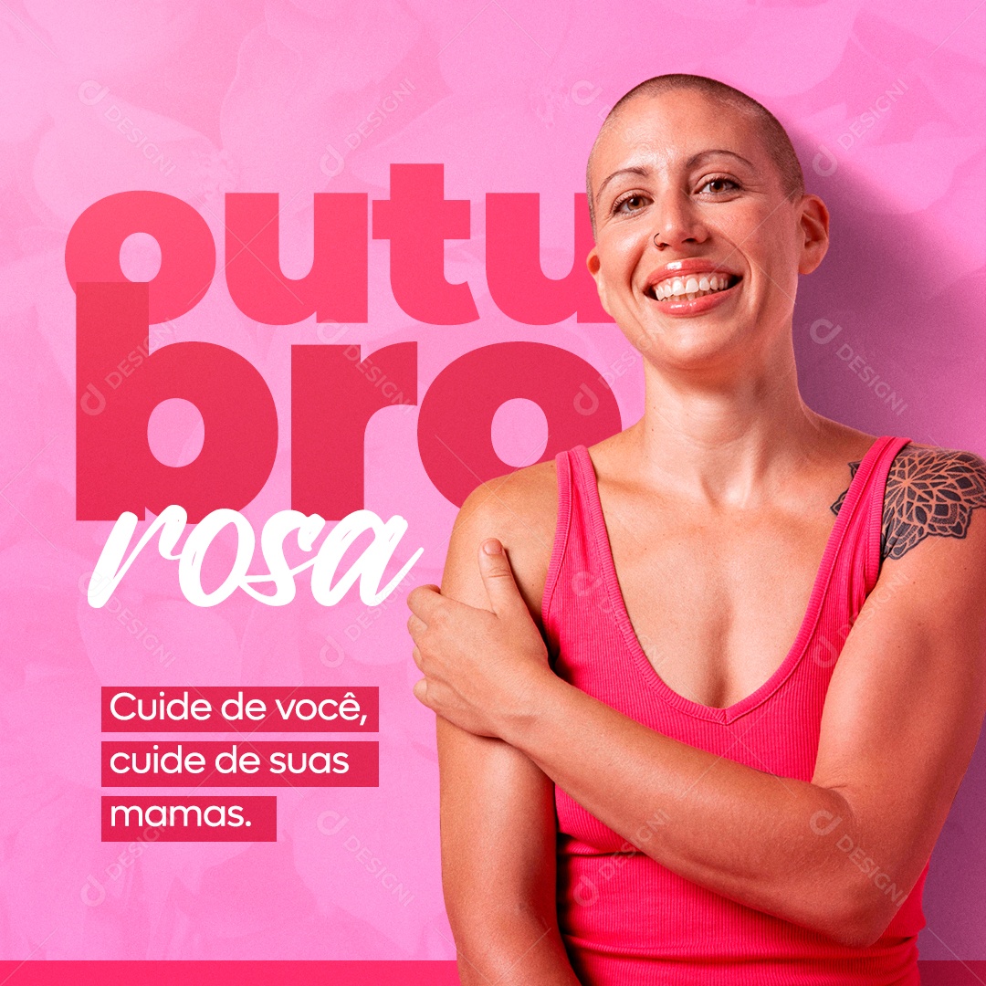 Outubro Rosa Cuide De Você Social Media PSD Editável