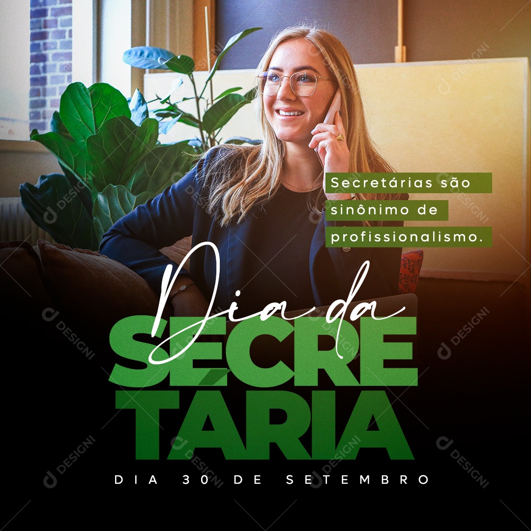 Dia Da Secretária 30 De Setembro Social Media PSD Editável