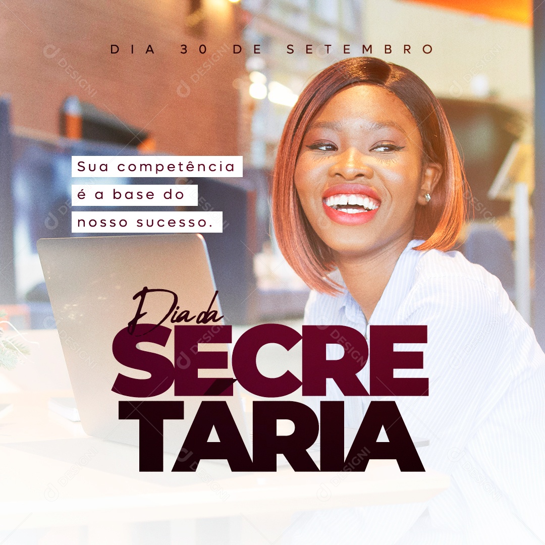 Social Media Dia Da Secretária 30 De Setembro PSD Editável