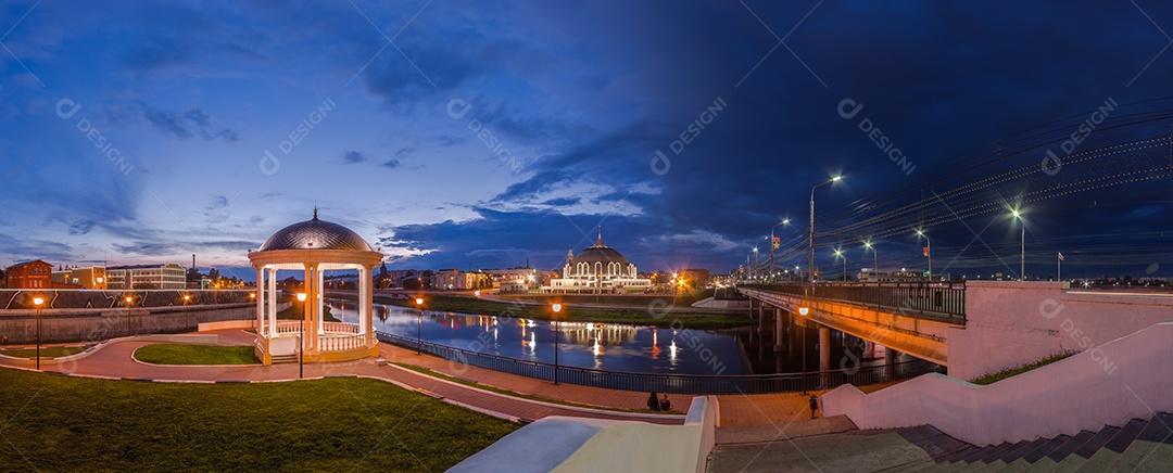 Linda cidade iluminada