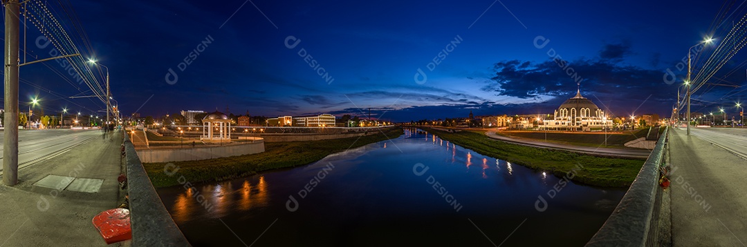 Linda cidade iluminada