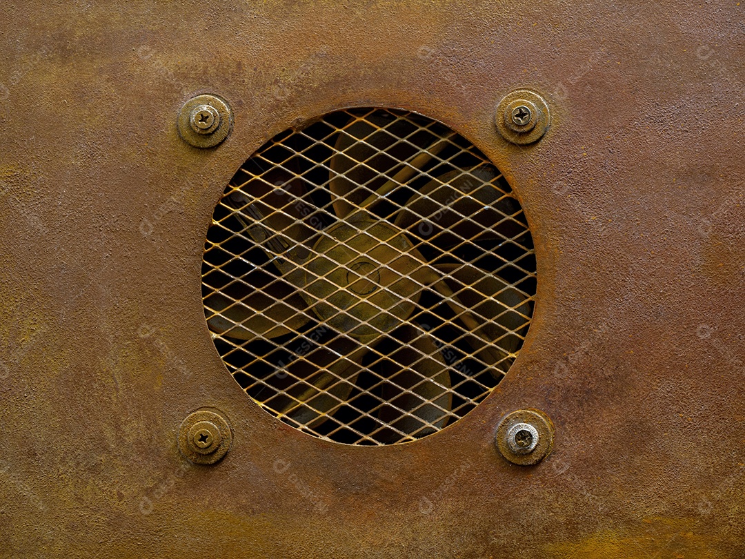 Tampa de ventilação enferrujada