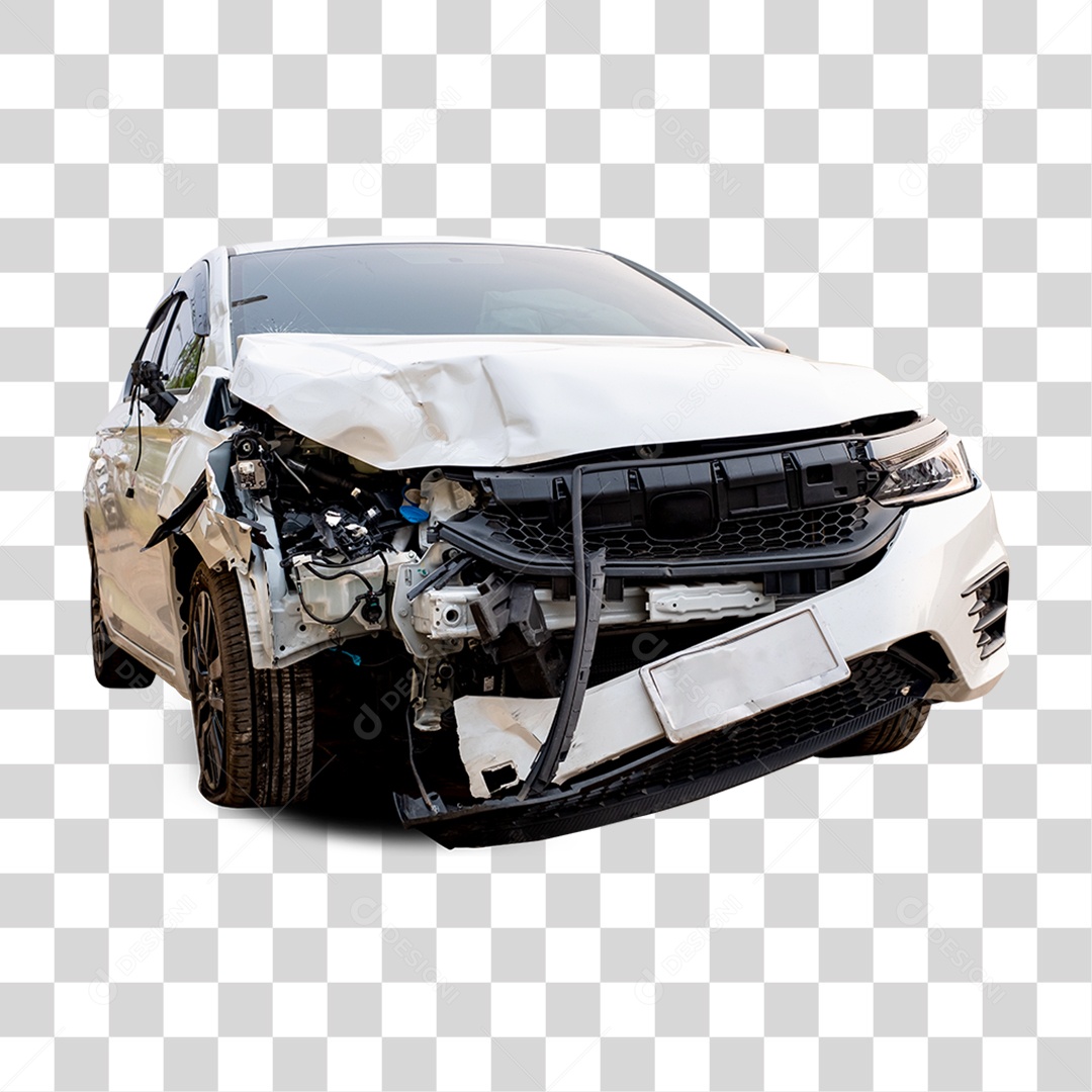 Carro Batido Amassado PNG Transparente