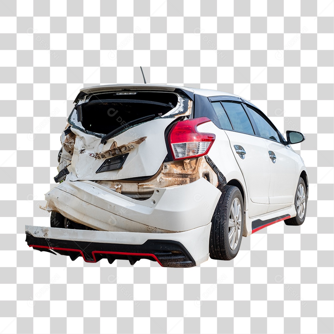 Carro Batido Amassado PNG Transparente