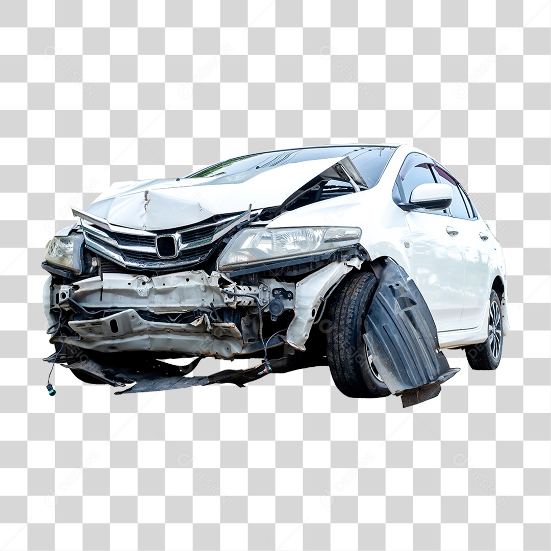 Carro Batido Amassado PNG Transparente