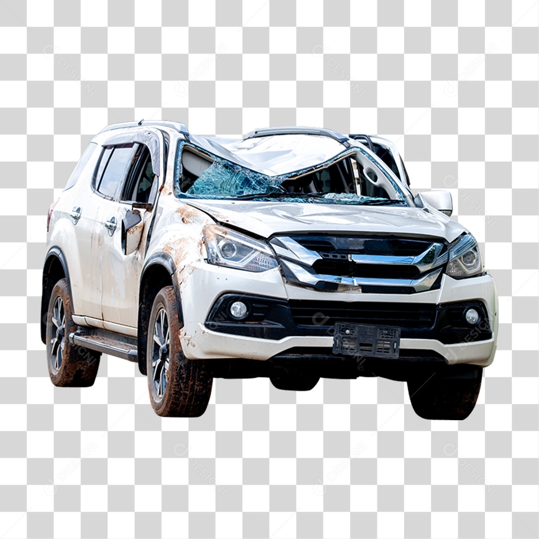 Carro Batido Amassado PNG Transparente