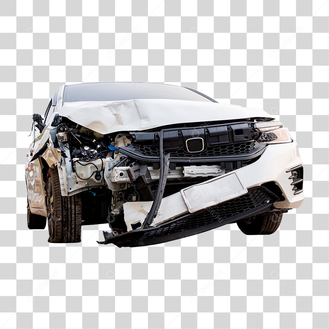 Carro Batido Amassado PNG Transparente