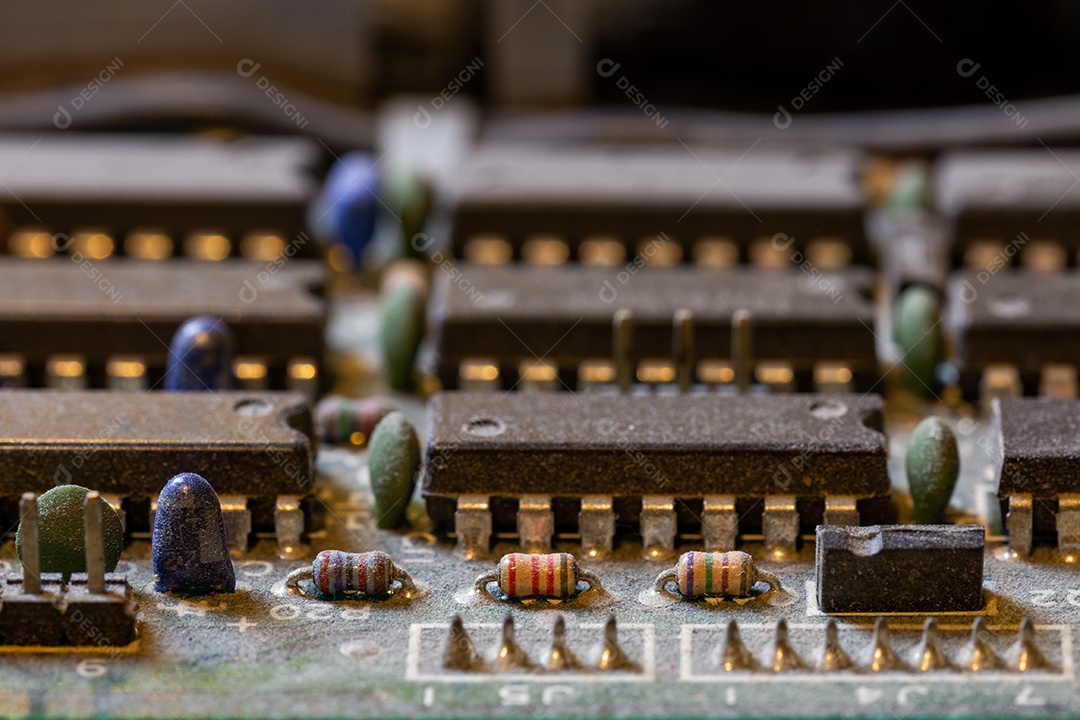 Antigo da placa de circuito eletrônico