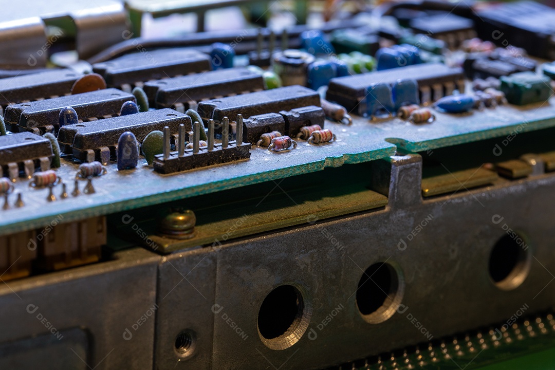 Antigo da placa de circuito eletrônico