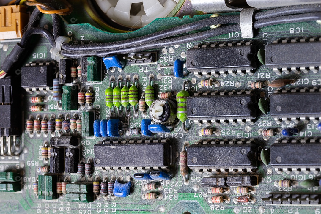 Antigo da placa de circuito eletrônico