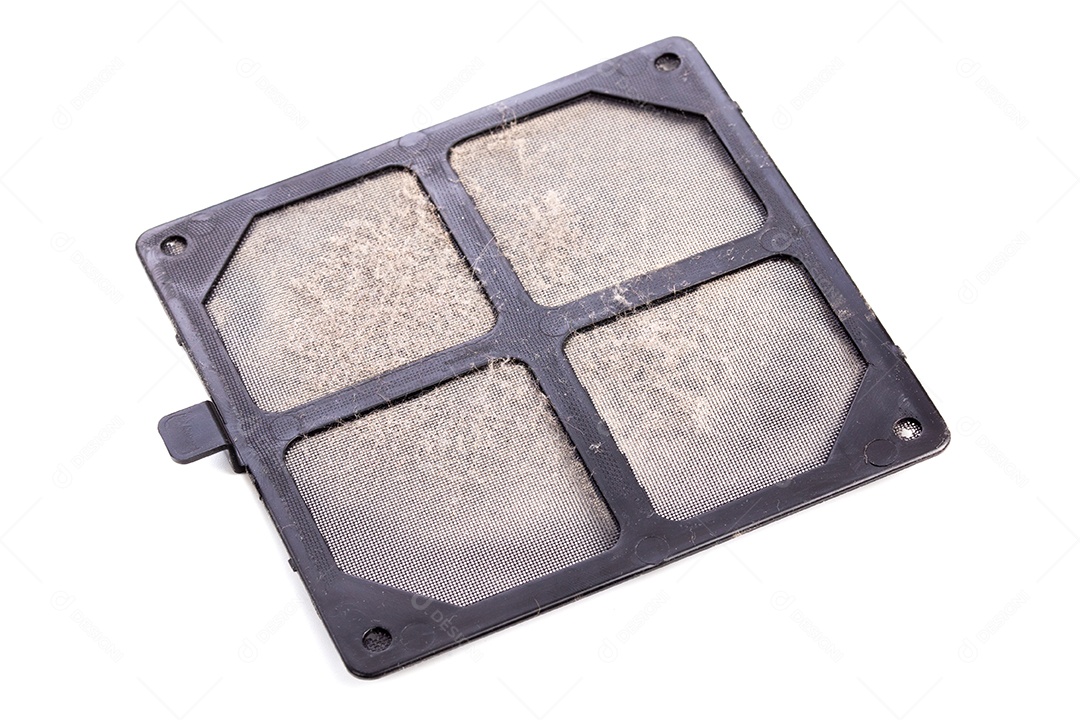 Filtro de poeira de pc de plástico cheio de poeira