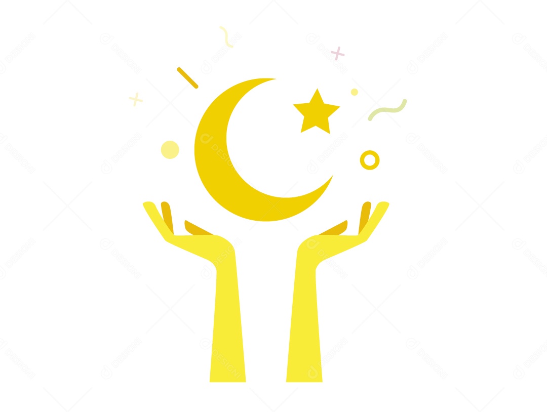 Lua crescente do Ramadã Ilustração Vetor EPS