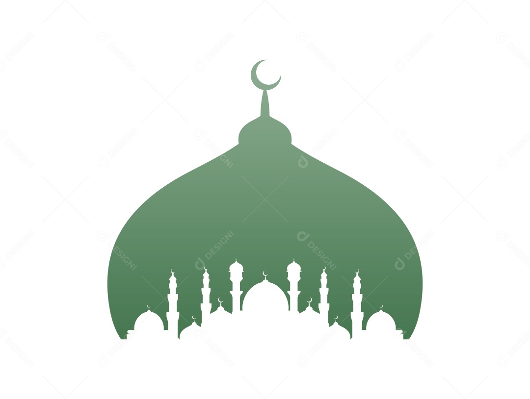 Cúpula da Mesquita Ilustração Vetor EPS