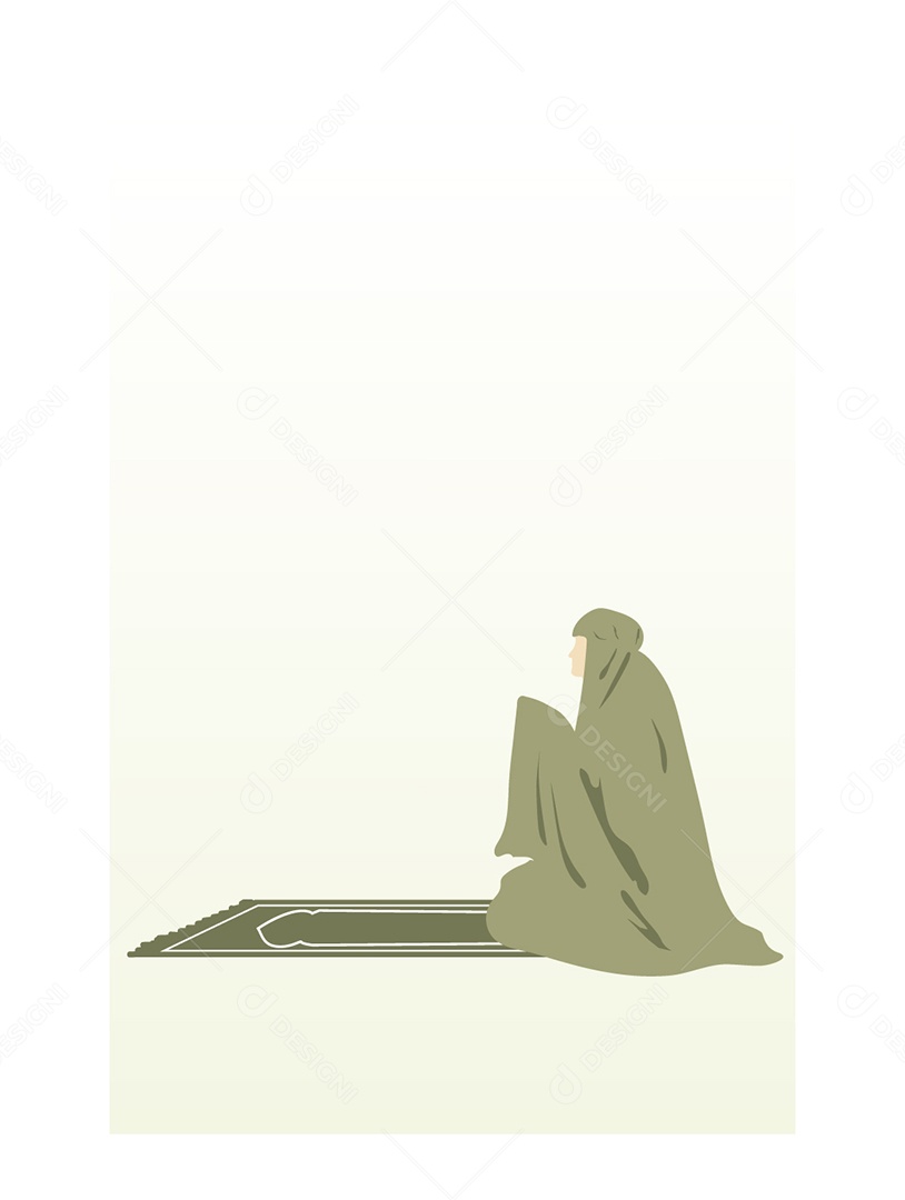 Homem Mulçumano Orando Ilustração Vetor EPS